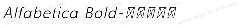 Alfabetica Bold字体转换